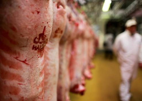 RUNGIS: Halal meat at Rungis international food market.